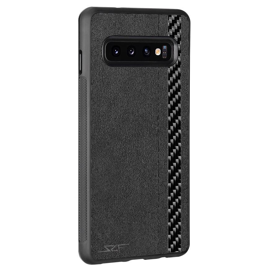 Samsung S10 Alcantara Real Carbon Fiber Case CLASSIC Series by