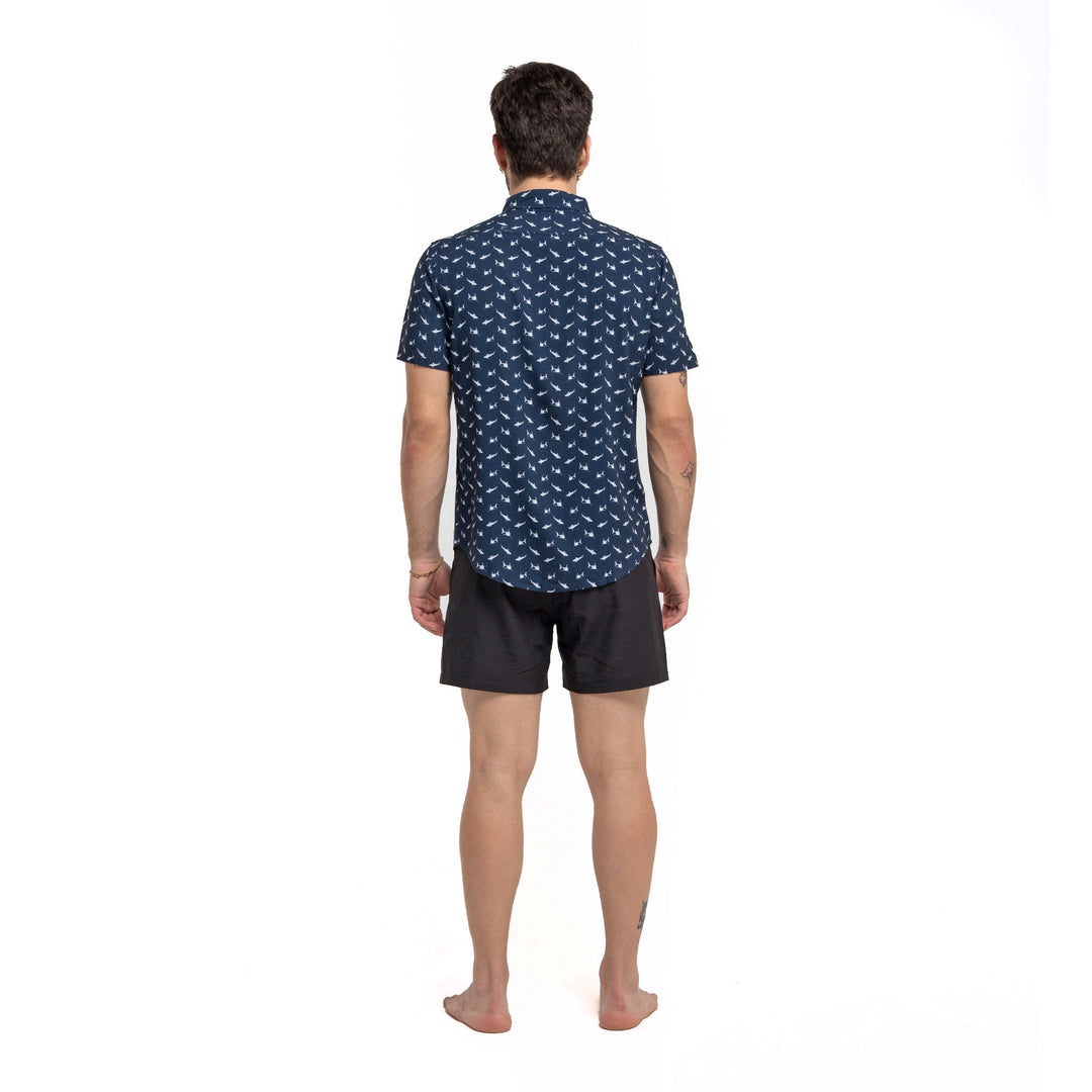 Sharks - Rayon Stretch Shirt by Bermies Swimwear