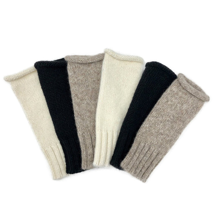 Beige Essential Knit Alpaca Gloves by SLATE + SALT