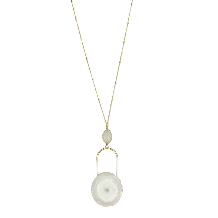 Solar Quartz Eye Necklace by SLATE + SALT