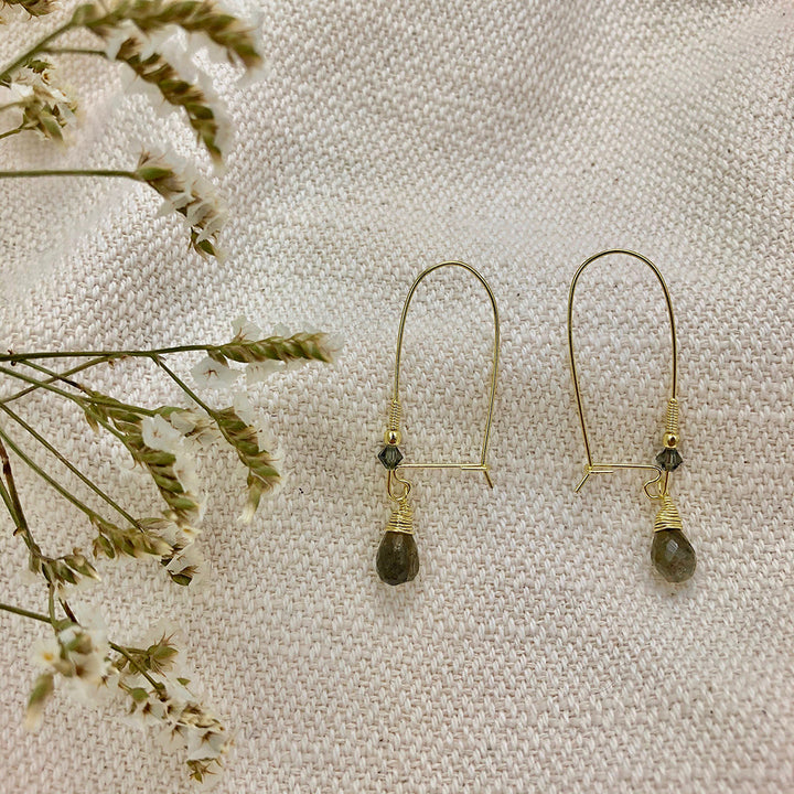 Labradorite Drop Earrings by SLATE + SALT