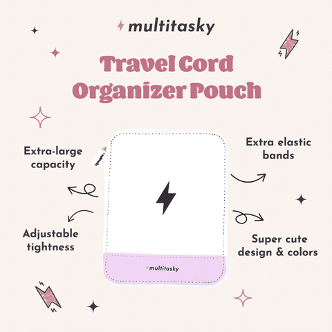 Travel Cord Organizer Pouch by Multitasky