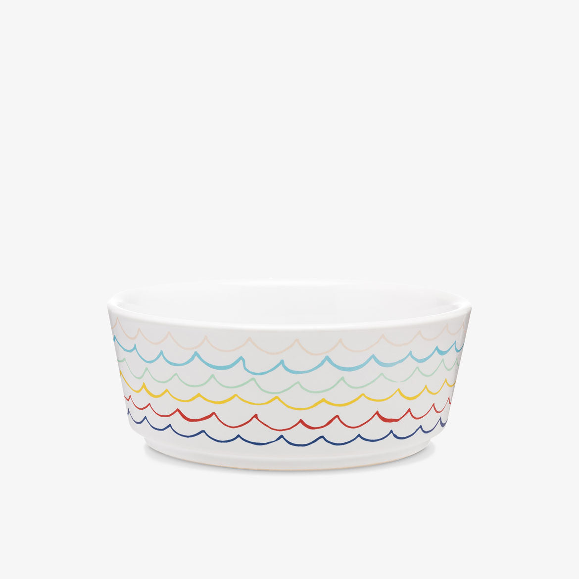 Sketched Wave Ceramic Dog Bowl by Waggo